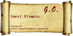 Ganzl Olimpia névjegykártya